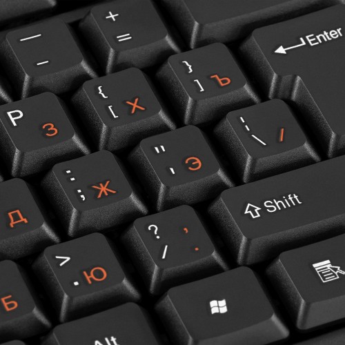 Клавиатура Оклик 100M HW3 черный USB с кабелем 1.6м – надежный выбор для комфортной работы и игр