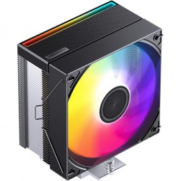 Кулер для процессора/ CPU Cooler JONSBO CB40 ARGB (225W, 4-pin PWM, 153.5mm, Al/Cu, 4x6mm, ARGB, 1x120mm, 77.07CFM, 35.4dBA, 1800RPM, S: 1851/1700/1200/115X, AM4/AM5 Black)