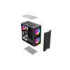 Корпус ПК без блока питания/ Case SAMA S30 Black, Midi-Tower, TG, 2x140mm + 1x120mm ARGB, 1xUSB 3.0 + 1xUSB 3.1 Type-C, mATX, mITX Black SAMA
