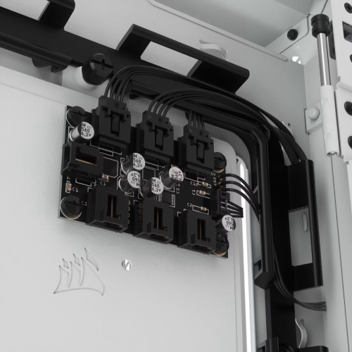 Корпус без блока питания/ Case Corsair iCUE 5000X RGB, Midi-Tower, TG, 3x120mm RGB, 2xUSB-A 3.2, 1xUSB 3.2 Type-C, E-ATX, ATX, mATX, mITX White Corsair