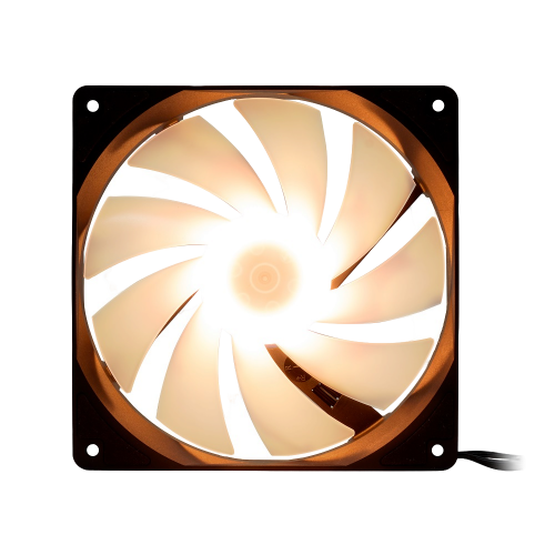 Кулер для ПК/ Case Cooler HSPD FN001 Black (140x140x25mm, 4-pin PWM, ARGB, 58.7CFM, 35dBA, 1500RPM, Black) HSPD