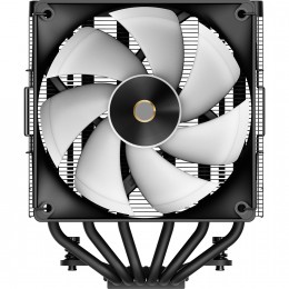 Кулер для процессора/ CPU Cooler Ocypus Delta A62 BK ARGB (260W, 4-pin PWM, 156mm, Al/Cu, 6x6mm, ARGB, 2x120mm, 73CFM, 29dBA, 2000RPM, S: 1851/1700/1200/115X, AM5/AM4, black)