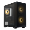 Корпус без блока питания/ Case HSPD M320, Mesh Mini-tower, Black, slide TG, 0.45 SPCC, 2x140mm ARGB (M11-140)+1x120mm ARGB (M11-120) mATX, mITX 160/340/184mm 2x2.5", 2x3.5", 4xPCI 2xUSB-A 3.0, 1xUSB-A 1.0 390x200x385mm