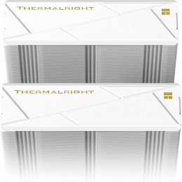 Кулер для процессора/ CPU Cooler Thermalright Royal Pretor 130 Ultra White (4-pin PWM, 158mm, Ni/Cu, 7x6mm, 1x120mm ARGB +1x130mm, 69CFM/81.88CFM, 27dBA/28.3dBA, 2150RPM/1750RPM, S: 1200, 1700, 1851, 115X, 2011, 2066, AM4, AM5, white)