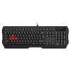 Клавиатура A4Tech B135N с LED подсветкой и подставкой для запястий - черный USB геймерский аксессуар (кабель 1.8м)