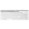 Клавиатура A4Tech FK25 белый/серый USB slim – идеальный выбор для комфортной работы и игр с кабелем 1.5м