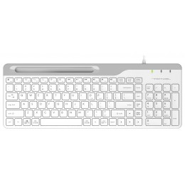 Клавиатура A4Tech FK25 белый/серый USB slim (FK25 WHITE) кабель 1.5м