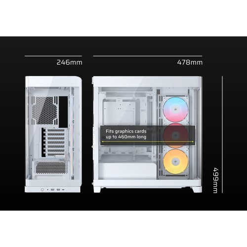 Корпус Corsair Frame 4500X RS-R ARGB White - Midi-Tower с 3x120mm ARGB вентиляторами и поддержкой E-ATX, ATX, mATX, mITX