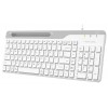 Клавиатура A4Tech FK25 белый/серый USB slim – идеальный выбор для комфортной работы и игр с кабелем 1.5м