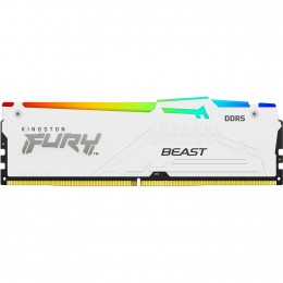 Память оперативная/ Kingston 32GB 5600MT/s DDR5 CL36 DIMM (Kit of 2) FURY Beast White RGB EXPO