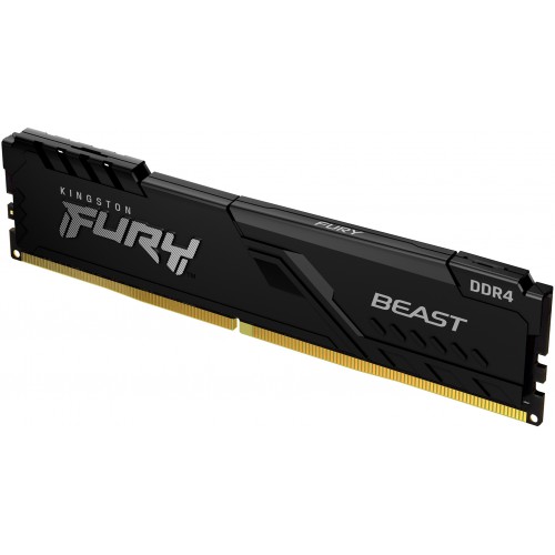 Купить оперативную память Kingston 8GB 3600MT/s DDR4 CL17 DIMM FURY Beast Black для высоких игровых и рабочих нагрузок