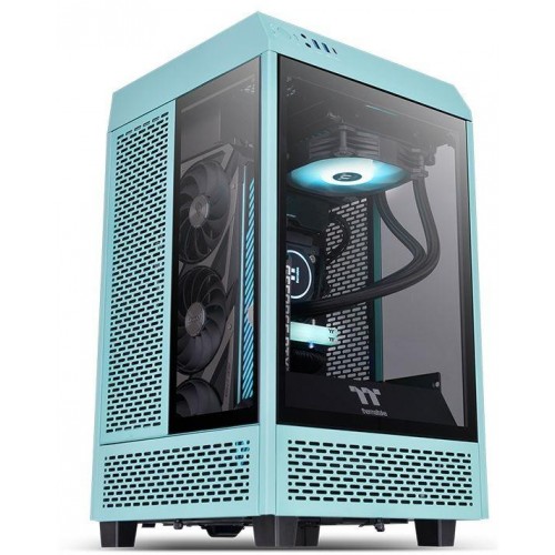 Купить корпус Thermaltake The Tower 100 Turquoise для miniITX с поддержкой 1x120mm и 3x140mm – идеальное решение для вашего ПК!