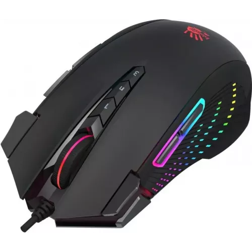 Купить игровую мышь A4Tech Bloody J90s черного цвета с оптическим сенсором 8000dpi и 12 кнопками - идеальный выбор для геймеров!