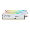 Память оперативная/ Kingston 32GB 5600MT/s DDR5 CL40 DIMM (Kit of 2) FURY Beast White RGB XMP Kingston