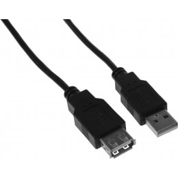 Кабель-удлинитель KingPrice KP-AmAf-v2-3m USB A(m) USB A(f) 3м черный [KP-AMAF-V2-3M]