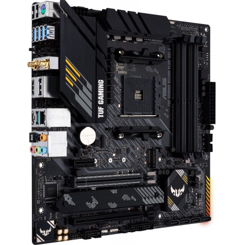 Купить материнскую плату Asus TUF GAMING B550M-PLUS WIFI II Soc-AM4: 4xDDR4, 2.5G LAN, HDMI и RAID в интернет-магазине