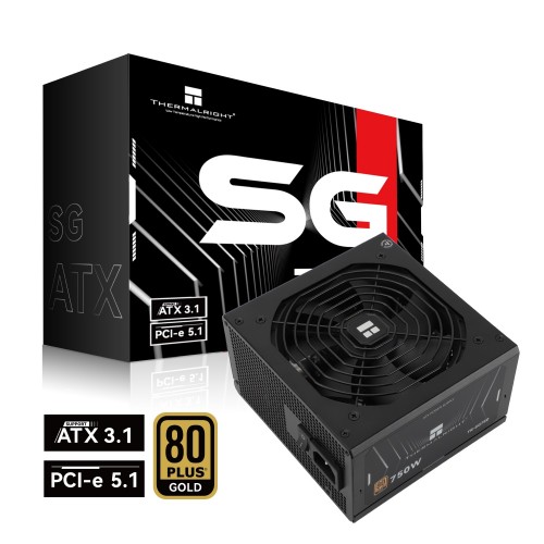 Блок питания 750W/ Power Supply Thermalright, 750W 80+ Gold (ATX, 3.1, PCIe 5.1, Full modular, 1x24(20+4)pin 600mm, 2xCPU 8(4+4)pin 650mm, 2xPCIe*2 8(6+2)pin 650+150mm, 1x12VHPWR PCIe 5.1 12+4pin 600mm, 2xSATA*4 450+150+150+150mm, 1xMOLEX4pin*3 500+150+15