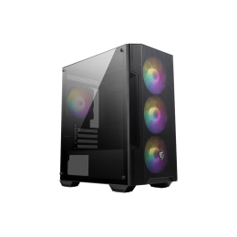 Корпус ПК без блока питания/ Case MSI MAG FORGE M100A, Mini-Tower, TG, 4x120mm ARGB, 2xUSB 2.0, 1xUSB 3.0, mATX, mITX Black