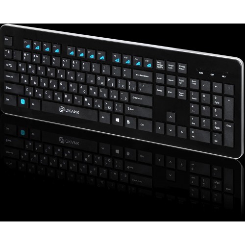 Клавиатура Оклик 870S черная USB беспроводная slim Multimedia – идеальный выбор для комфортной работы и развлечений