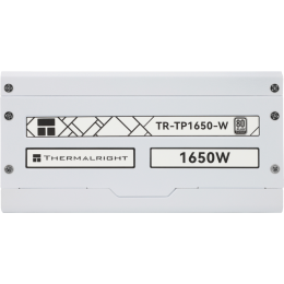 Блок питания 1650W/ Power Supply Thermalright, 1650W 80+ Platinum (ATX, 3.0, PCIe 5.0, Full modular, 1x24(20+4)pin 600mm, 4xCPU 8(4+4)pin, 9xPCIe*2 8(6+2)pin, 2x12VHPWR PCIe 5.0 12+4pin 650mm, 14xSATA, 5xMOLEX4pin, Active, 140x140mm, 170x150x86mm, OPP, OV