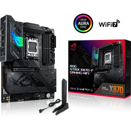 Купить материнскую плату Asus ROG STRIX X870-F GAMING WIFI AM5 - 4xDDR5, 2.5G LAN, HDMI и DP