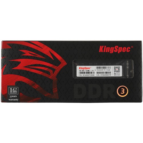 Купить память DDR3 4Gb 1600MHz Kingspec KS1600D3P15004G RTL - Высокопроизводительный модуль для ПК 240-pin CL11
