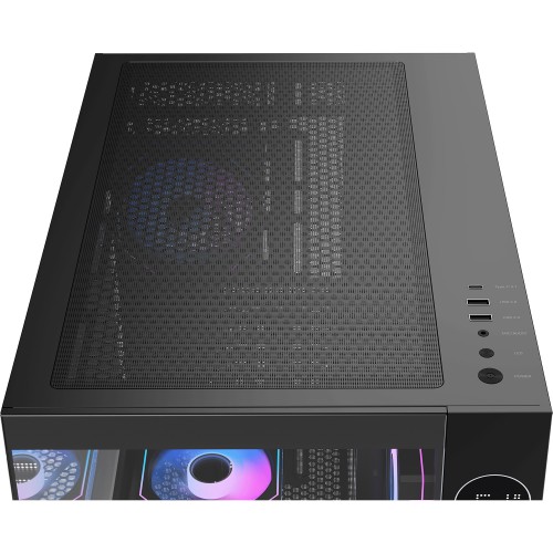 Корпус ПК Ocypus Iota C70 BK ARGB - Midi-Tower с 6x120mm ARGB, USB-A 3.0 и USB-C 3.1, поддержка ATX, mATX, mITX