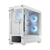 Корпус ПК без блока питания/ Case Fractal Design Pop Air RGB TG Clear Tint, Midi-Tower, 3x120mm RGB, 2xUSB-A 3.2 ATX, mATX, mITX White Fractal Design