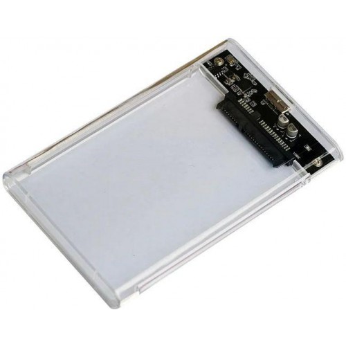 Внешний корпус для HDD/SSD AgeStar 3UB2P4C SATA III USB3.0 пластик прозрачный 2.5" [3UB2P4C]