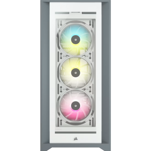 Корпус без блока питания/ Case Corsair iCUE 5000X RGB, Midi-Tower, TG, 3x120mm RGB, 2xUSB-A 3.2, 1xUSB 3.2 Type-C, E-ATX, ATX, mATX, mITX White Corsair