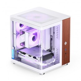 Корпус без блока питания/ Case JONSBO TK-0 White, Desktop SFF, TG, no fan, 1xUSB-A 3.2 + 1xUSB-C 3.2, SFX PSU Support, mITX White