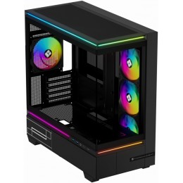 Корпус без блока питания/ Case Thermalright M10 FAN4-C, Mini-Tower, TG, 4x120mm ARGB, 2xUSB-A 3.0, 1xUSB Type-C, mATX, mITX Black