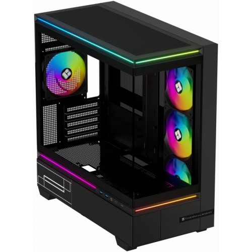 Корпус без блока питания/ Case Thermalright M10 FAN4-C, Mini-Tower, TG, 4x120mm ARGB, 2xUSB-A 3.0, 1xUSB Type-C, mATX, mITX Black