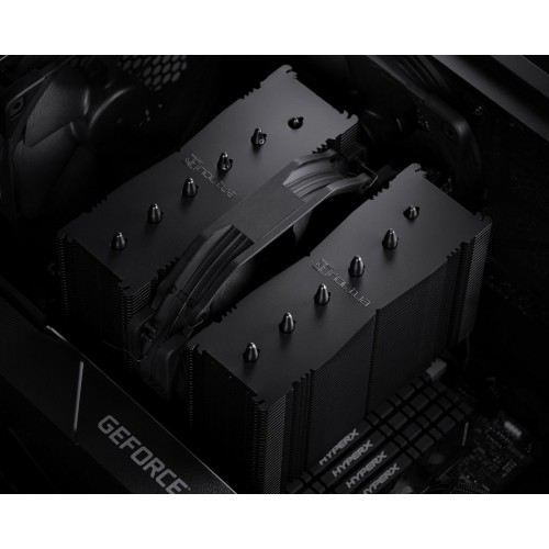 Кулер для процессора/ CPU Cooler Noctua NH-D15S chromax.black (167W, 4-pin PWM, 160mm, Al/Cu, 6x6mm, 1x150x140x25mm, 82.5CFM, 24.6dBA, 1500RPM, S: 1851/1700/1200/115X, AM5/AM4, Black)