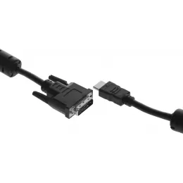 Кабель Buro HDMI (m) DVI-D (m) 10м (HDMI-19M-DVI-D-10M) феррит.кольца черный