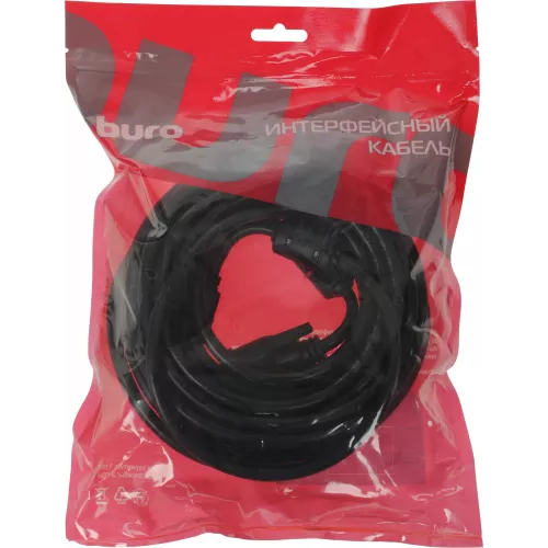 Кабель Buro HDMI (m) DVI-D (m) 10м (HDMI-19M-DVI-D-10M) феррит.кольца черный