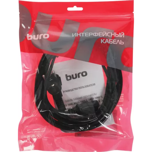 Кабель Buro AN23-1000-5 IEC C13 Евровилка 5м черный