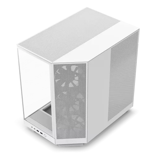 Корпус без блока питания/ Case NZXT H6 Flow, Midi-Tower, TG, 3x120mm, 2xUSB-A 3.2 + 1xUSB-C 3.2, ATX, mATX, mITX White NZXT