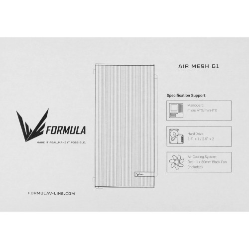 Купить корпус Formula Air Mesh G1 черный mATX с вентиляцией и USB 2.0 - идеальное решение для вашего ПК
