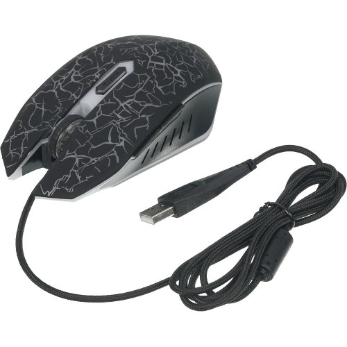Мышь Оклик 905G INVASION черный оптическая 3600dpi USB для ноутбука 6but (405626)