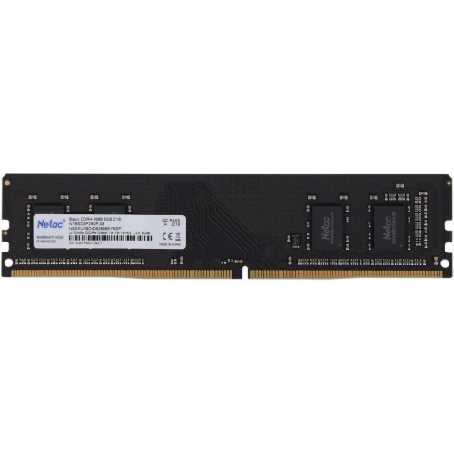 Память DDR4 8Gb 2666MHz Netac NTBSD4P26SP-08 - Высокопроизводительный модуль для ПК с CL19 и 288-pin