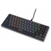 Клавиатура Оклик K615X механическая USB Slim с LED подсветкой для геймеров - серый/серебристый, 1.5м кабель