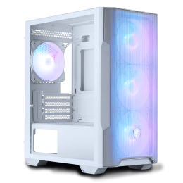 Корпус ПК без блока питания/ Case MSI MAG FORGE M100R, Mini-Tower, TG, 4x120mm ARGB, 2xUSB 2.0, 1xUSB 3.0, mATX, mITX White
