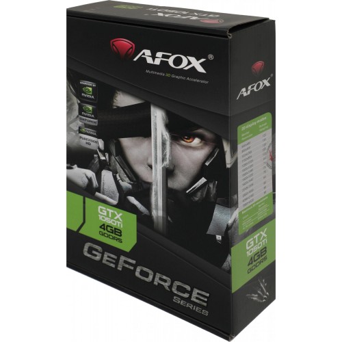 Купить видеокарту Afox PCI-E AF1050TI-4096D5H7-V8 с NVIDIA GeForce GTX 1050TI, 4Gb GDDR5 - высокая производительность для игр и графики