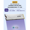 Твердотельный накопитель/ ADATA SSD GAMMIX S60 BLADE, 1024GB, M.2(22x80mm), NVMe, PCIe 4.0 x4, 3D NAND, R/W 5000/3200MB/s, IOPs -/-, TBW 250, DWPD 0.14, with HeatSink (5 лет) ADATA