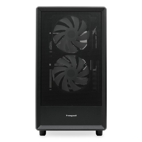 Корпус без блока питания/ Case HSPD M310, Mesh Mini-tower, Black, TG, 0.4 SPCC, 3x120mm ARGB (Orbis F1) mATX, mITX 180/280/160mm 1x2.5", 1x3.5", 4xPCI 2xUSB-A 3.0 452x277x418mm