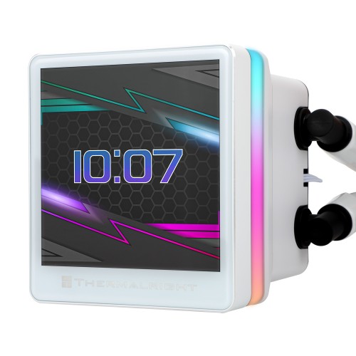 Водяное охлаждение для процессора/ Water Cooling System Thermalright Grand Vision 360 (360mm, LED, White, ARGB/ Fans: 3x120mm, 80.45CFM, 29.4dBA, 2150RPM/ Pump height 72.5mm, 6400RPM, Rad thickness 27mm/ S: 1700, 1200, 1851, 115X, 2011, 2066, AM5, AM4) Th