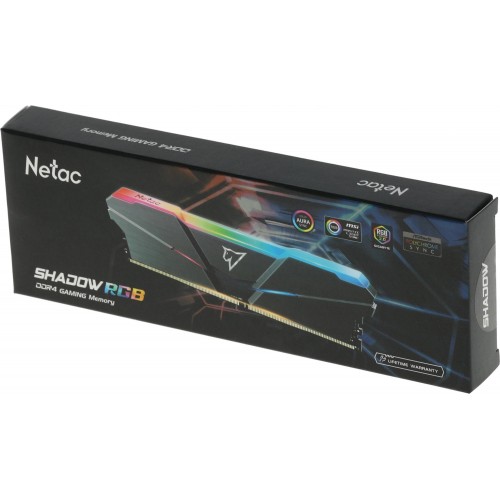 Оперативная память DDR4 16Gb 3200MHz Netac NTSRD4P32SP-16E с RGB подсветкой и радиатором - Высокая производительность для вашего ПК