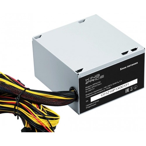 Блок питания KingPrice ATX 750W KPPSU750 с APFC и 120mm вентилятором - идеальное решение для стабильной работы вашего ПК