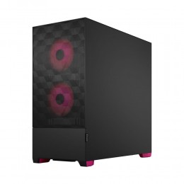 Корпус ПК без блока питания/ Case Fractal Design Pop Air RGB Magenta Core TG Clear Tint, Midi-Tower, 3x120mm RGB, 2xUSB-A 3.2 ATX, mATX, mITX Black/Magenta